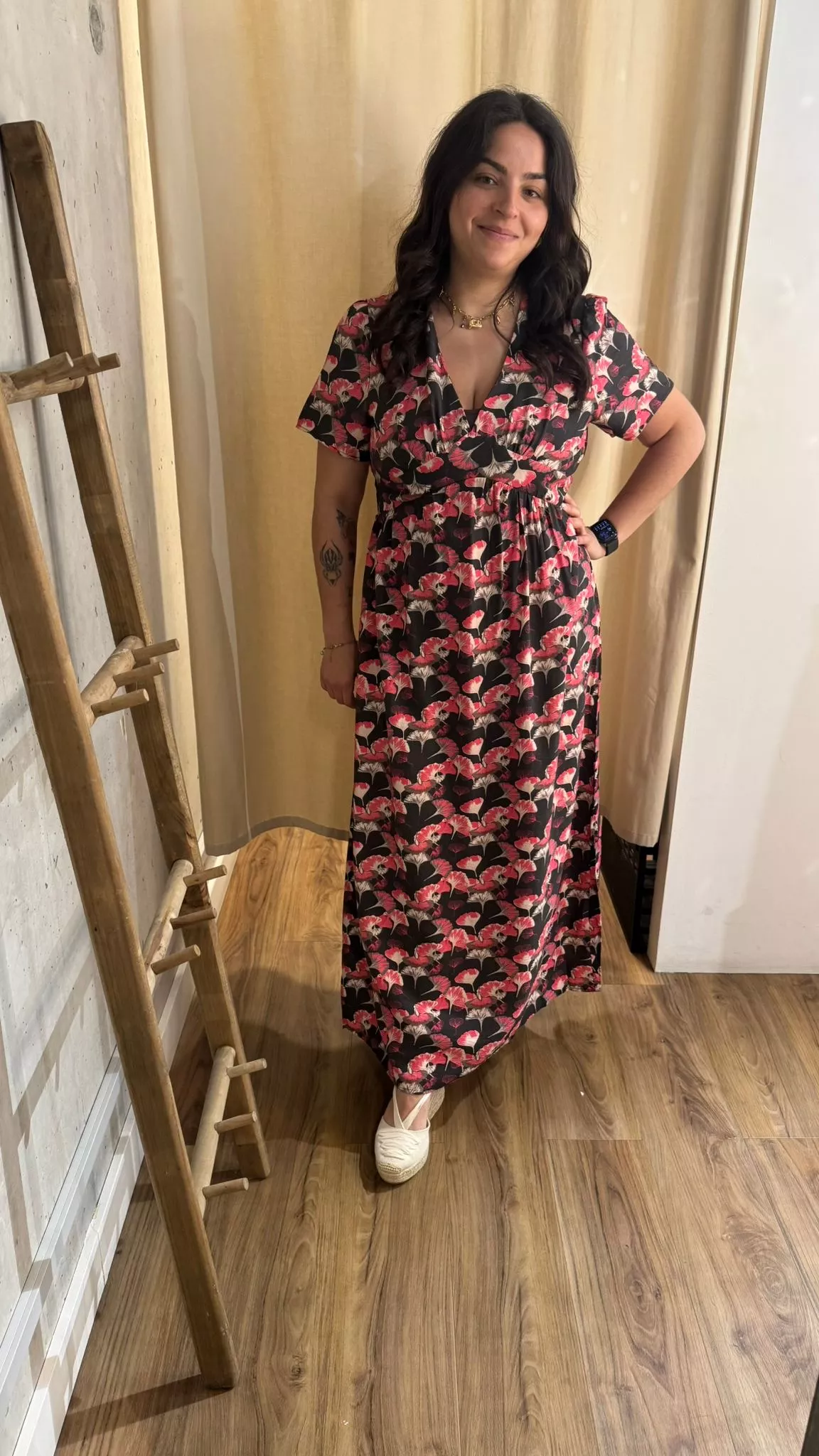 M627 ROBE PLUS SIZE GINKGO