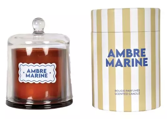 17970 BOUGIE CLOCHE AMBRE MARINE