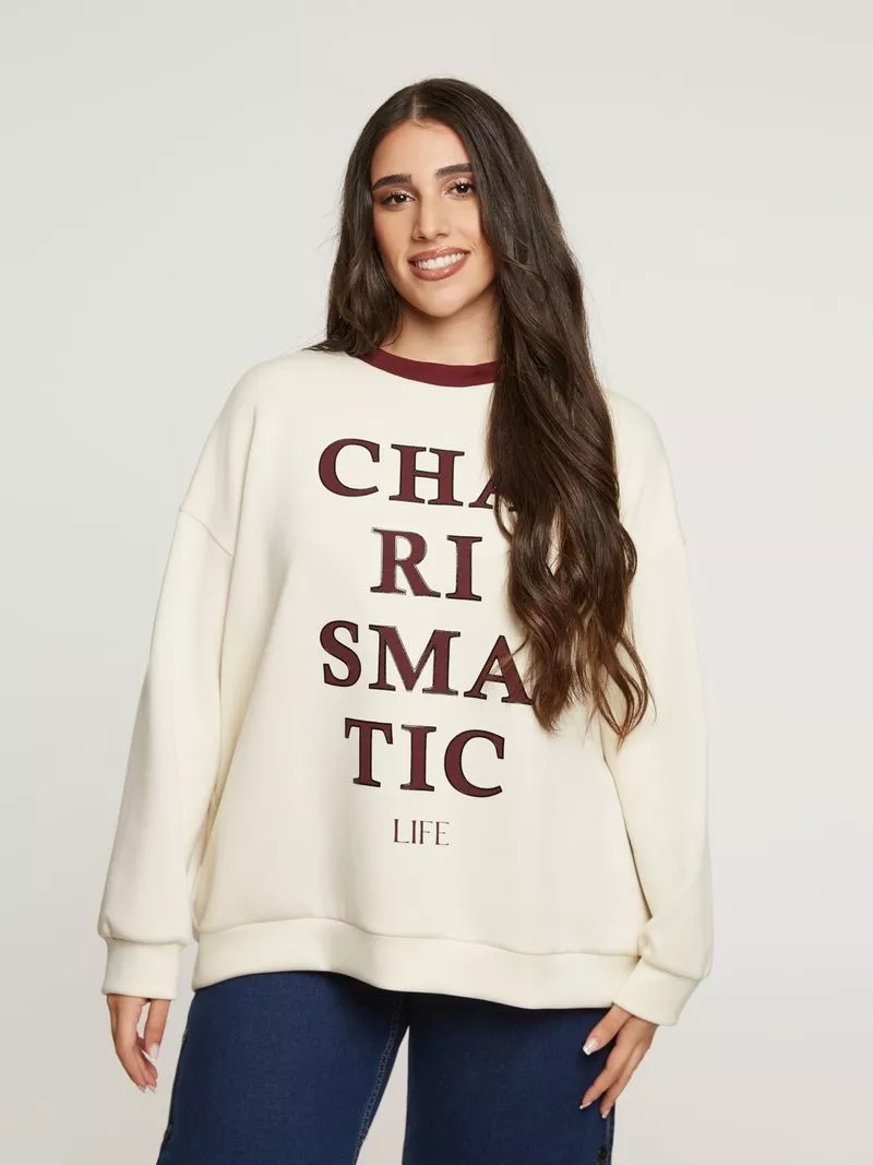 8401.1025 SWEATSHIRT PLUS SIZE  MAT FASHION