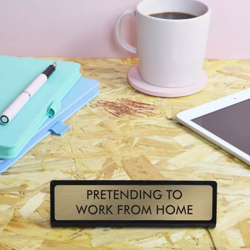 PRETENDING TO WORK FROM HOME
