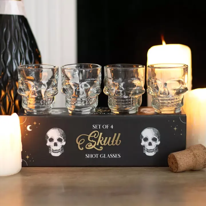 20924 ENSEMBLE 4 VERRES SKUL SHOT