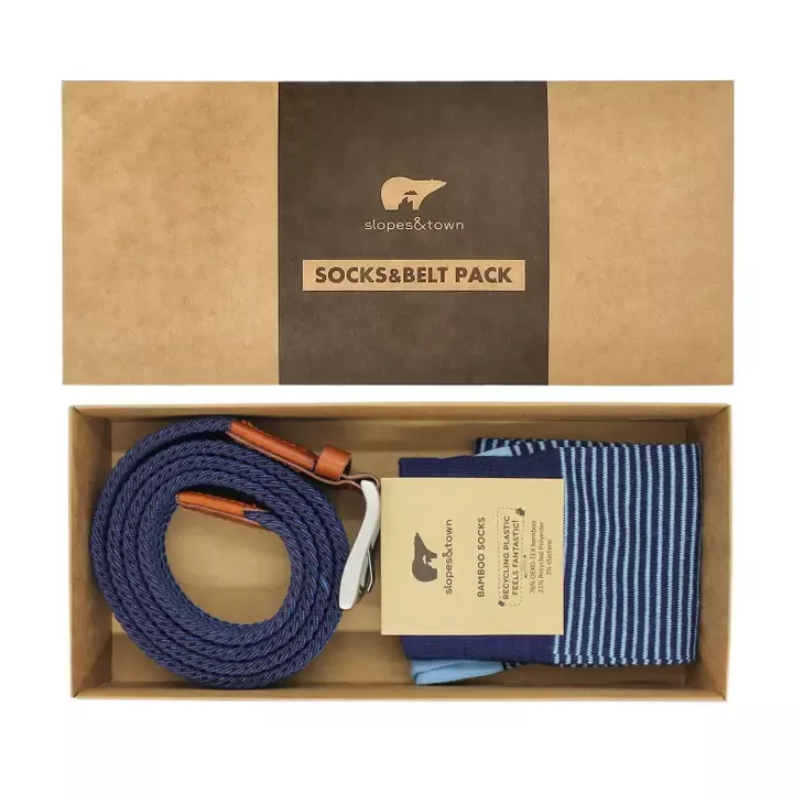 COFFRET TOMMY ET RAYURES BLEU CLAIR