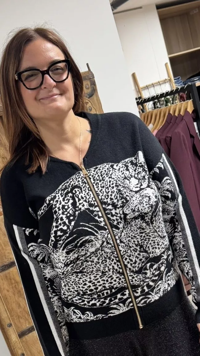 CARDIGAN JACQUARD 76912 PLUS SIZE