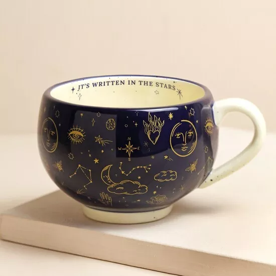 MUG CÉRAMIQUE BLEU MARINE CÉLESTE – LISA ANGEL