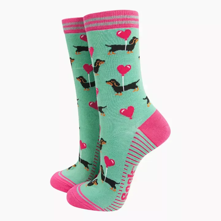 CHAUSSETTES BAMBOU TECKEL CŒUR – SOCK TALK