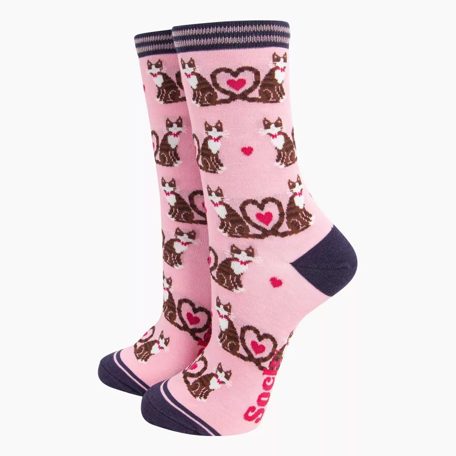 CHAUSSETTES BAMBOU CHATS CŒUR – SOCK TALK