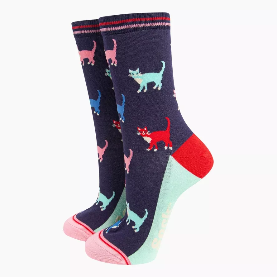 CHAUSSETTES BAMBOU CHATS COLORÉS – SOCK TALK