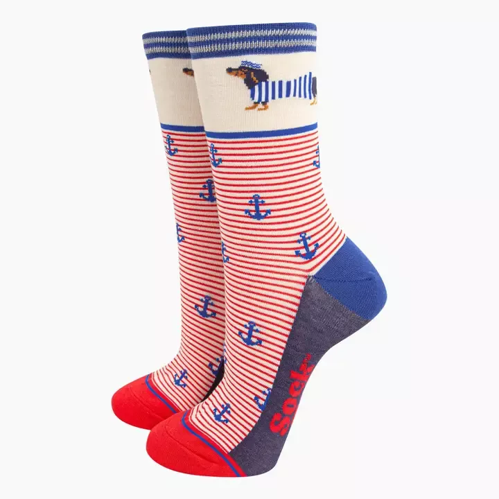 CHAUSSETTES BAMBOU TECKEL MARIN – SOCK TALK