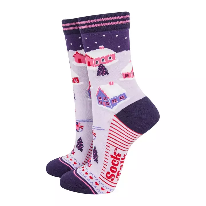 VILLAGE D'HIVER- CHAUSSETTES BAMBOU - SOCK TALK