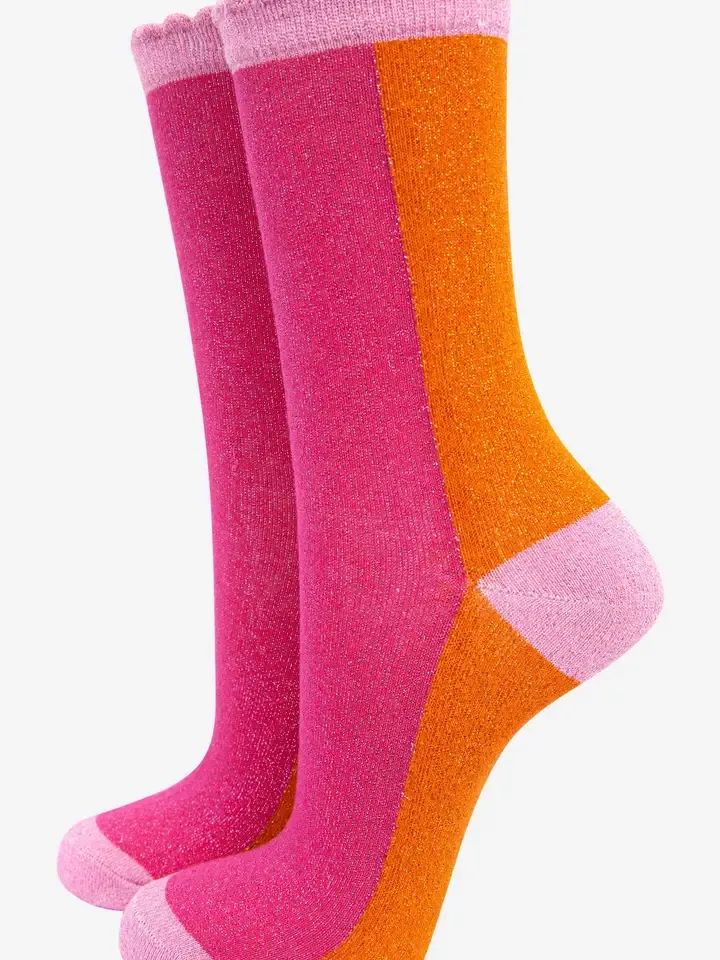 CHAUSSETTES SCINTILLANTES COLOR BLOCK – SOCK TALK
