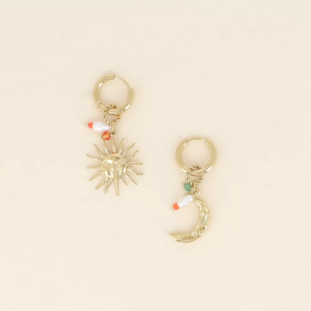 CRÉOLES À BRELOQUES LUNE & SOLEIL – BOHM PARIS