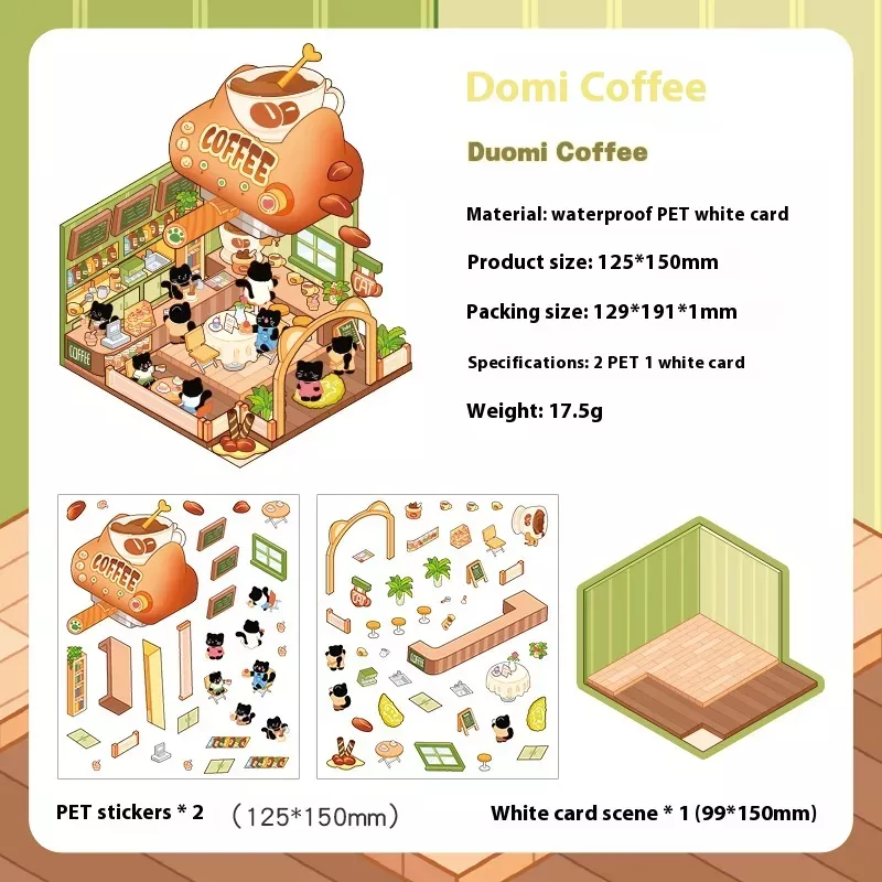 COZY STICKERS – SCÈNE 3D – COFFEE SHOP