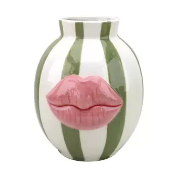 VASE KISS RAYURES VERTES – OPJET PARIS