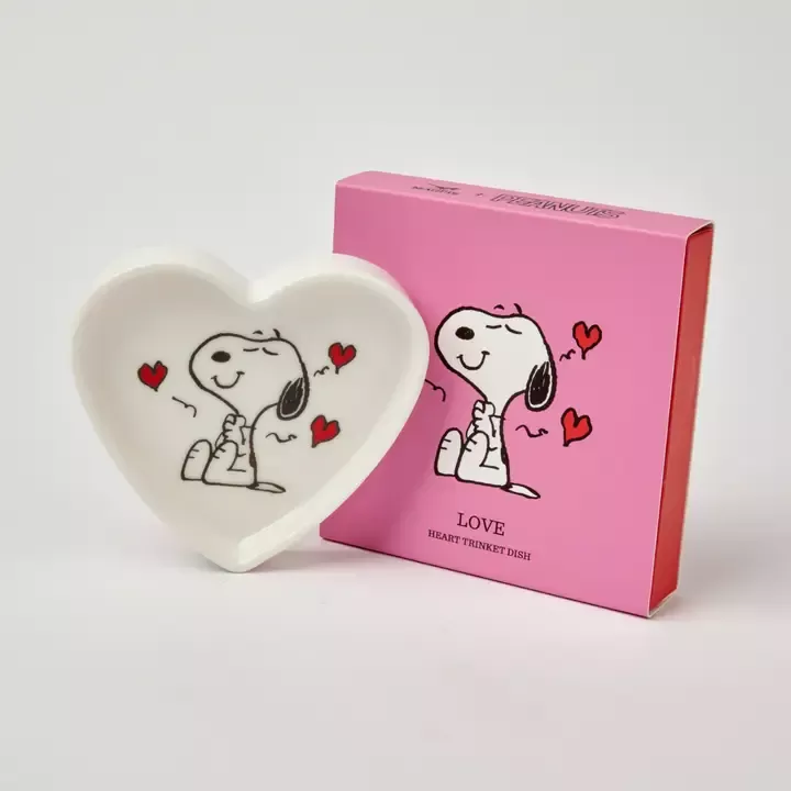 VIDE-POCHE / ASSIETTE À BIJOUX SNOOPY “LOVE” EN CÉRAMIQUE – PEANUTS x MAGPIE