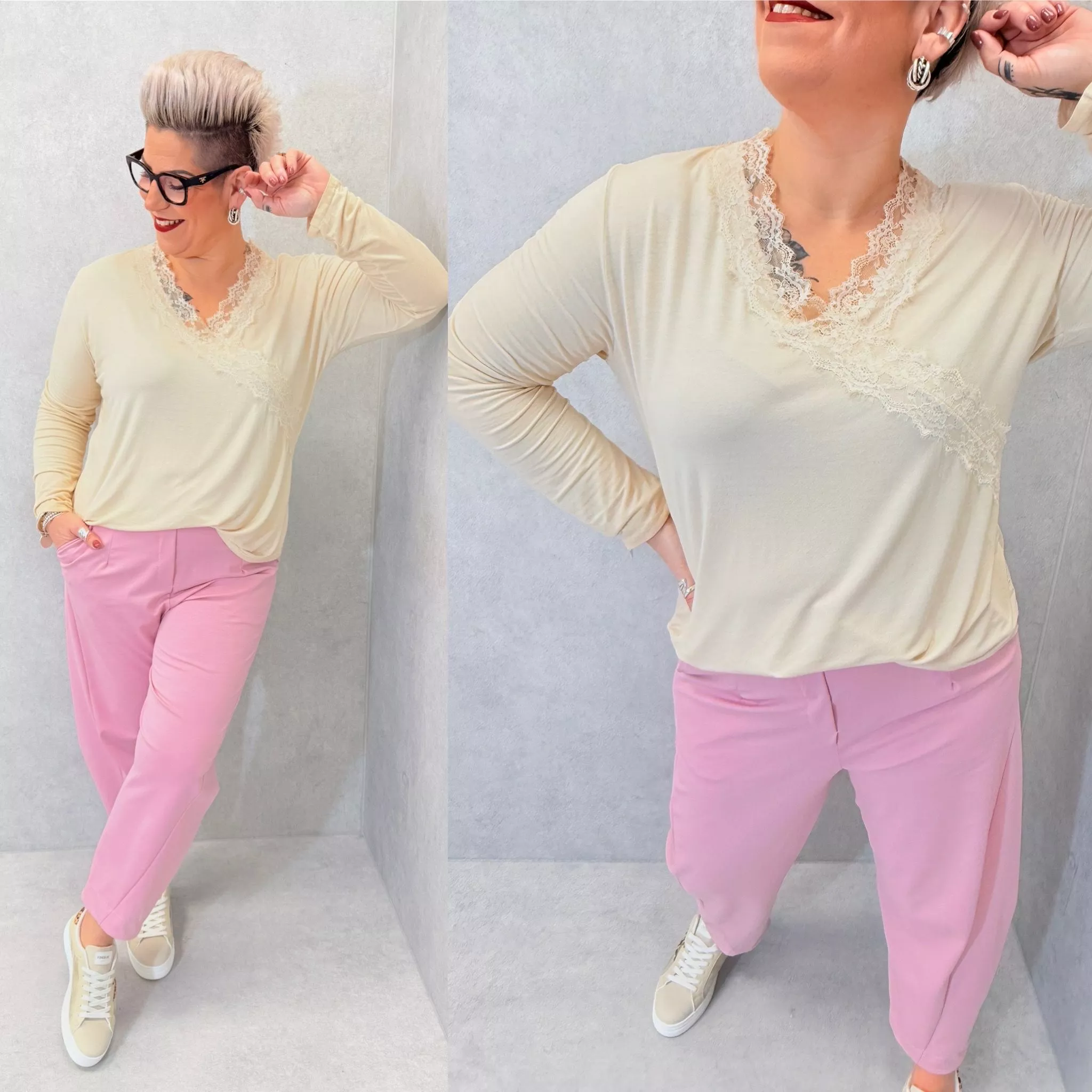 TOP DENTELLE VISCOSE – C MÉLODIE – GRANDE TAILLE 46–50