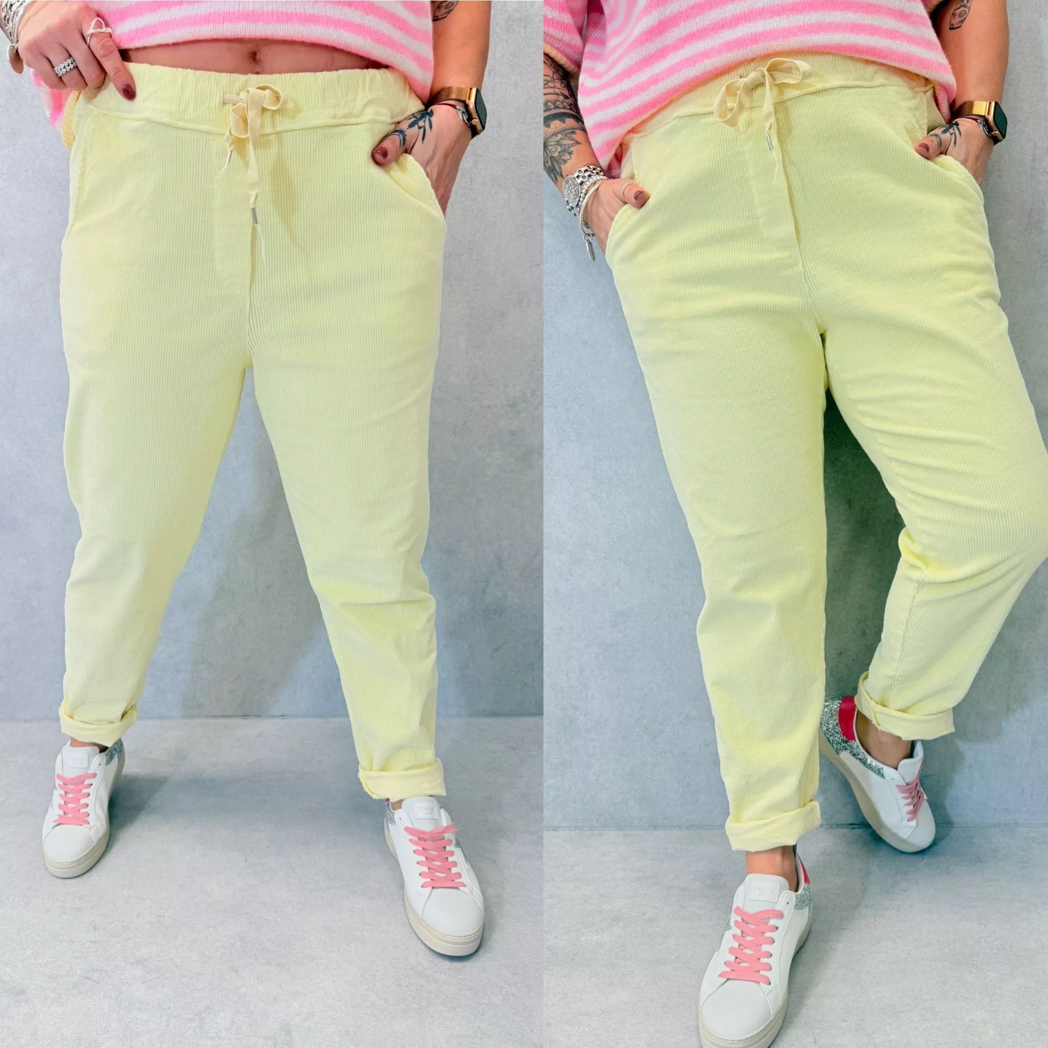 PANTALON VELOURS CÔTELÉ – C MÉLODIE – GRANDE TAILLE 44–48