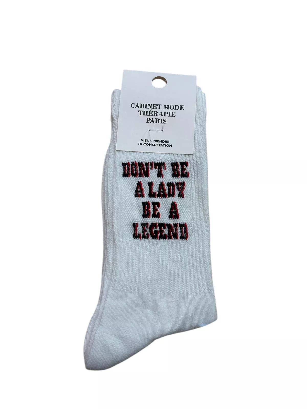 CHAUSSETTES DON’T BE A LADY BE A LEGEND – CABINET MODE THÉRAPIE – TAILLE 36–42