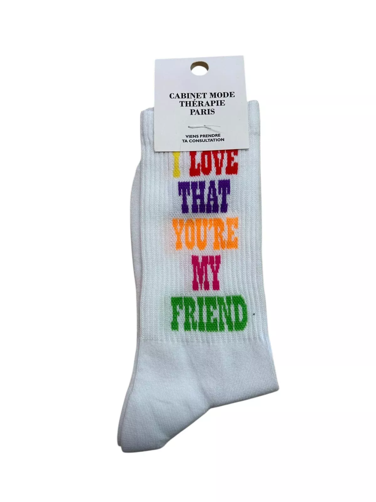 CHAUSSETTES I LOVE THAT YOU’RE MY FRIEND – CABINET MODE THÉRAPIE – TAILLE 36–42