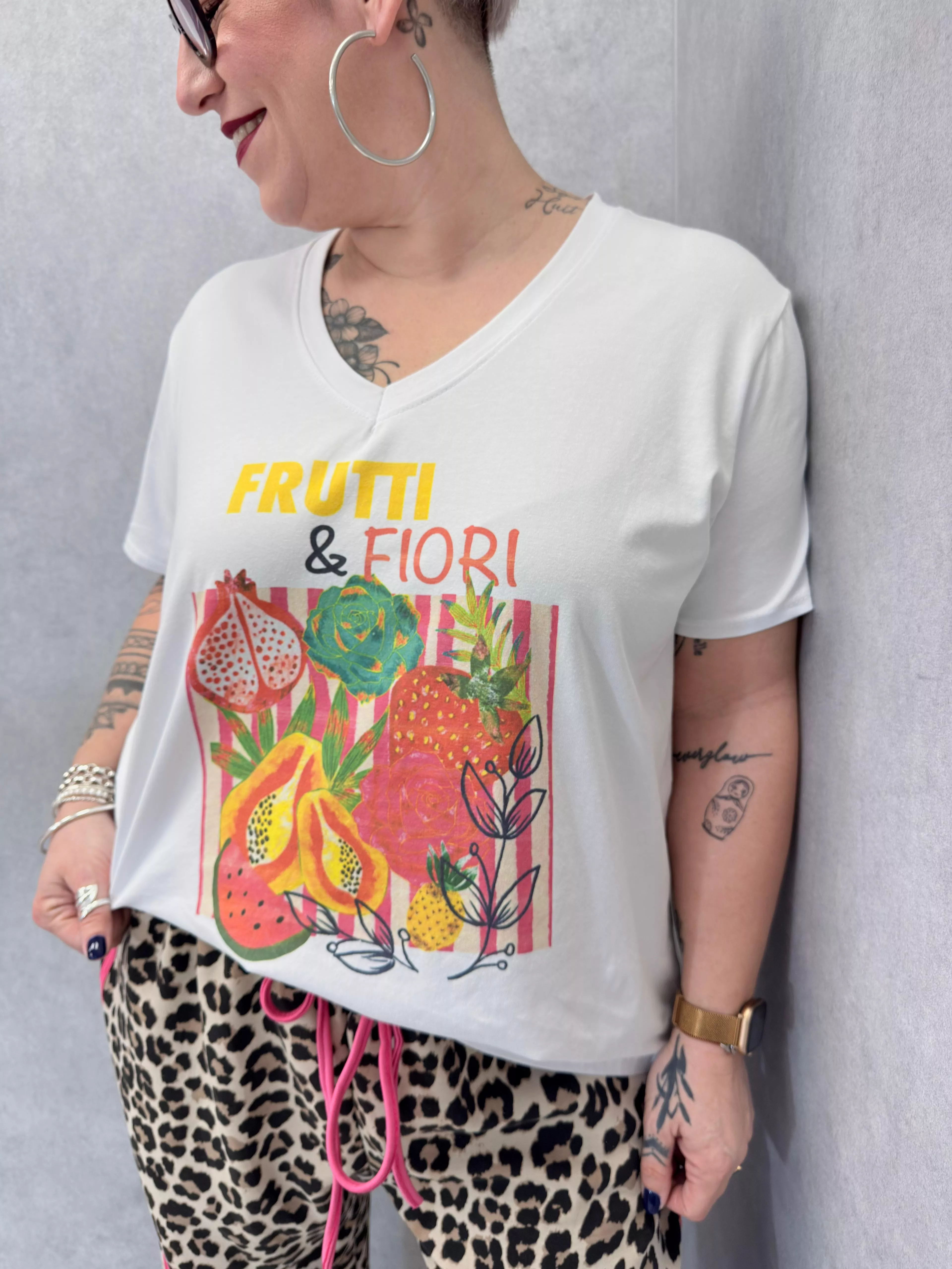 T-SHIRT FRUTTI & FIORI – C MÉLODIE – GRANDE TAILLE 46–50