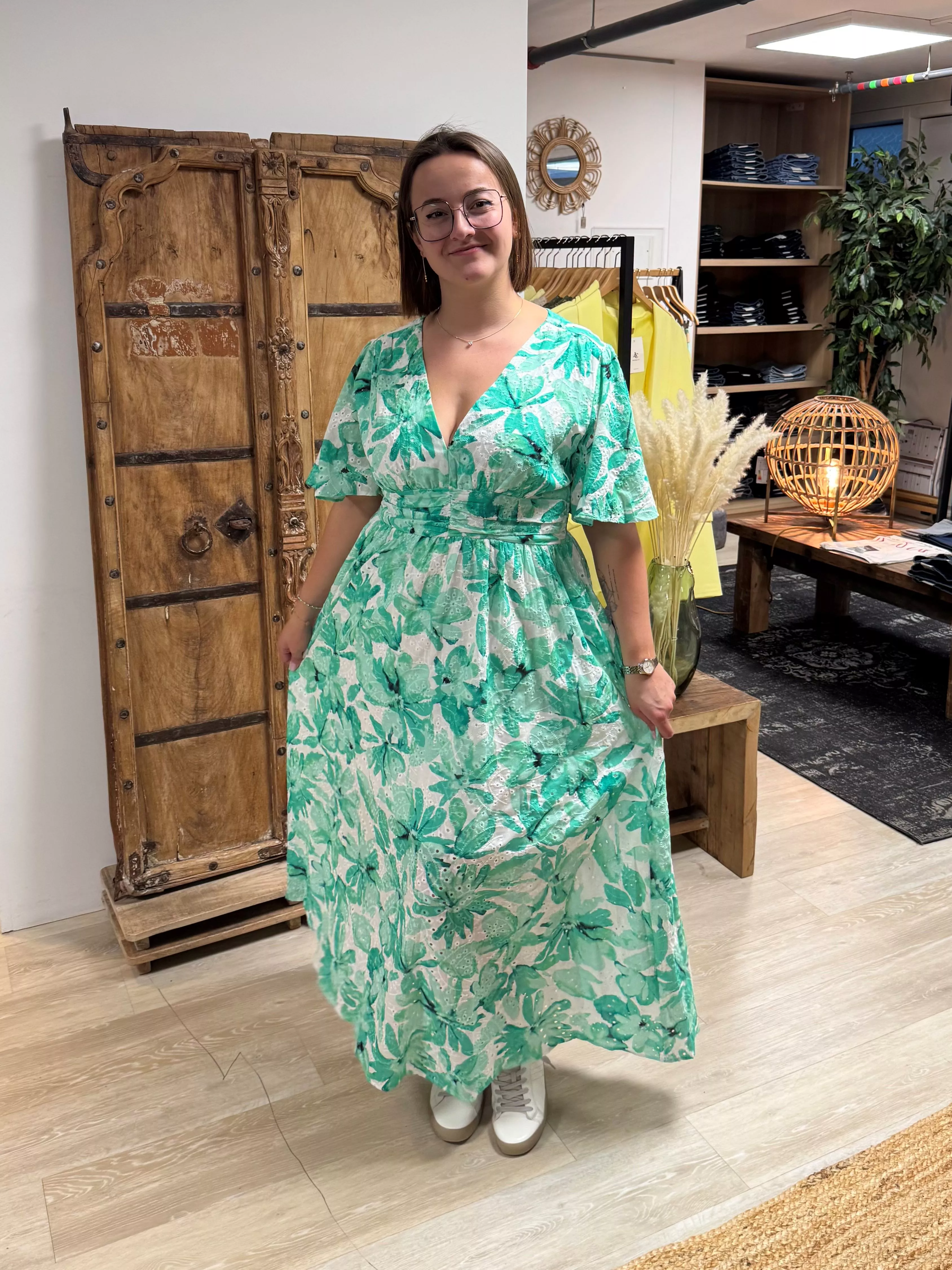 3-ROBE MANON BRODERIE ANGLAISE – MAËLLE – GRANDE TAILLE 42–50