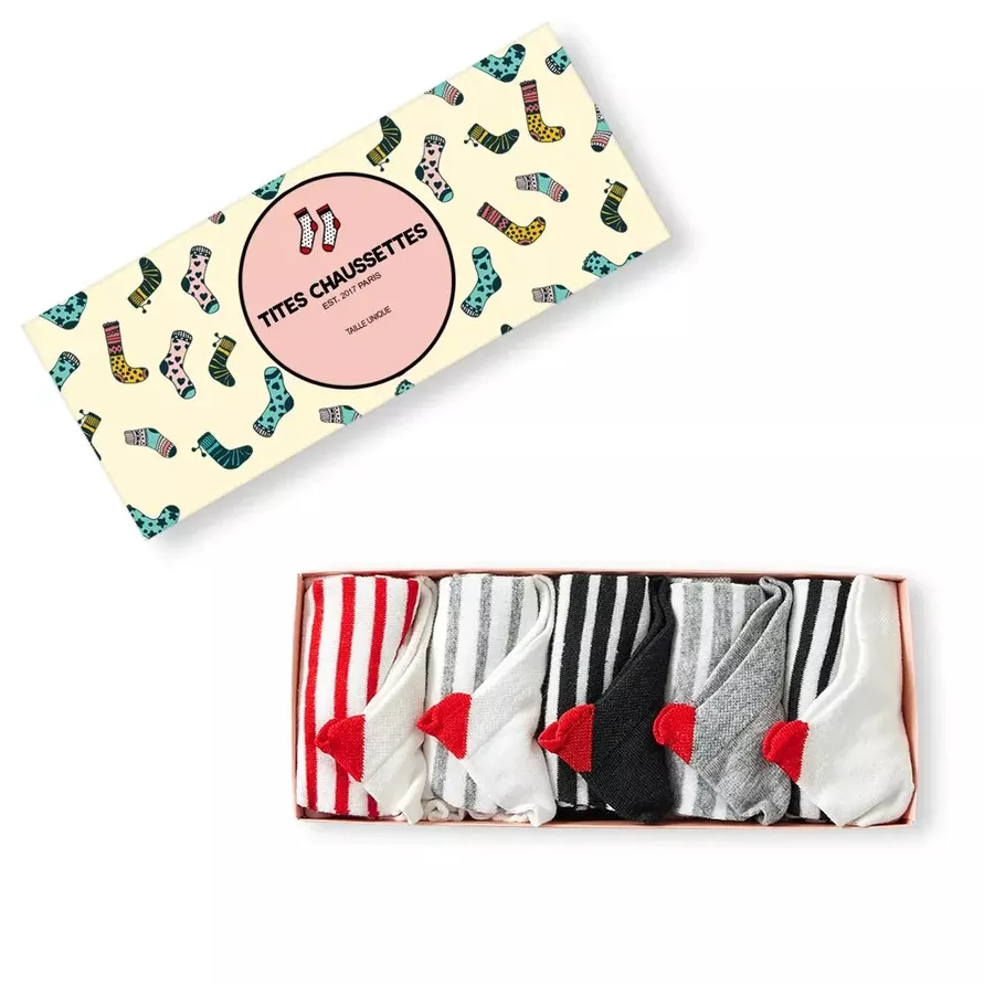 LOT DE 5 CHAUSSETTES COUP DE CŒUR RAYÉES – TITES CHAUSSETTES
