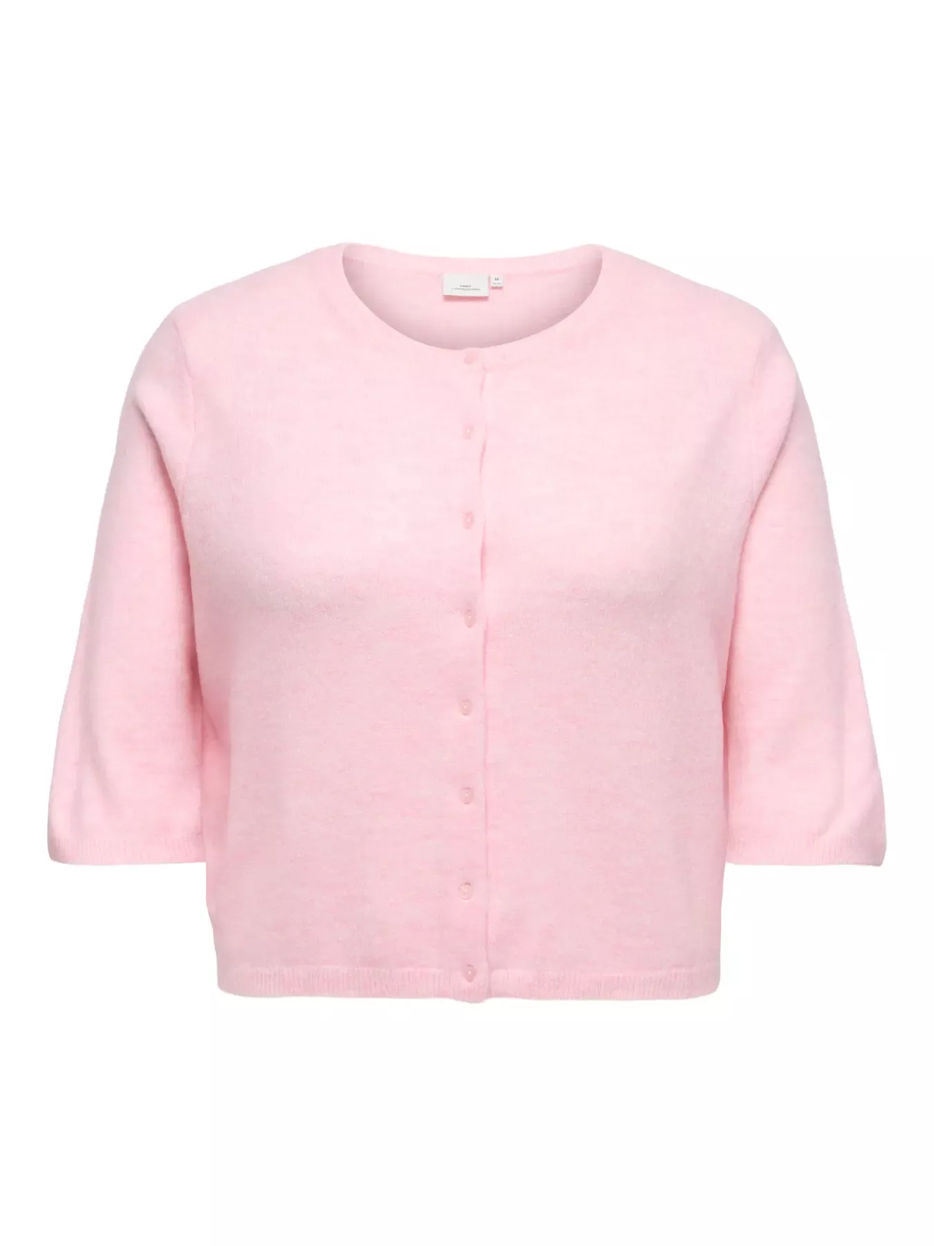CARDIGAN CARVIOLA UNI ROSE PÂLE – ONLY CARMAKOMA – GRANDE TAILLE 42–54