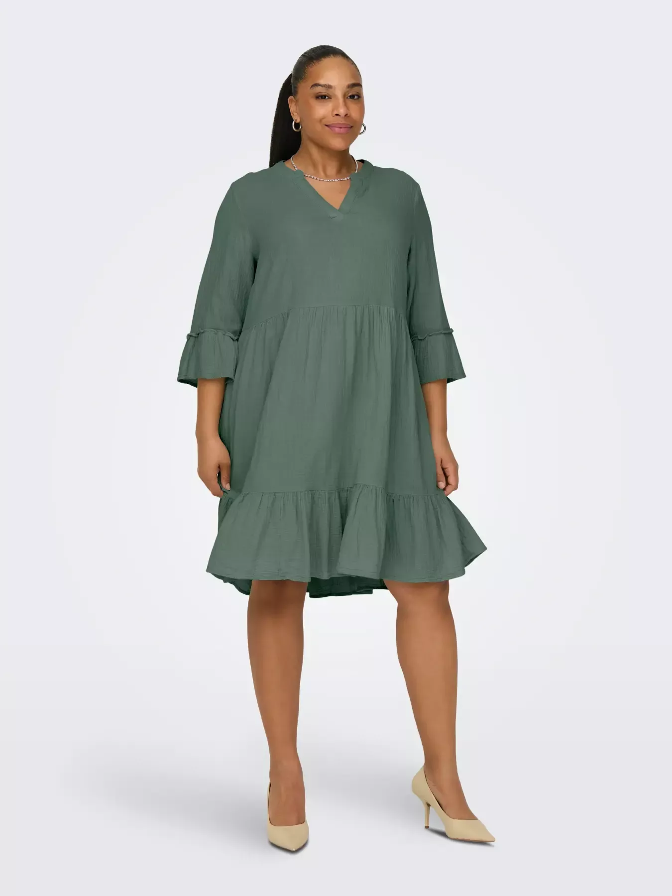 ROBE GAZE DE COTON – ONLY CARMAKOMA – GRANDE TAILLE 42–54