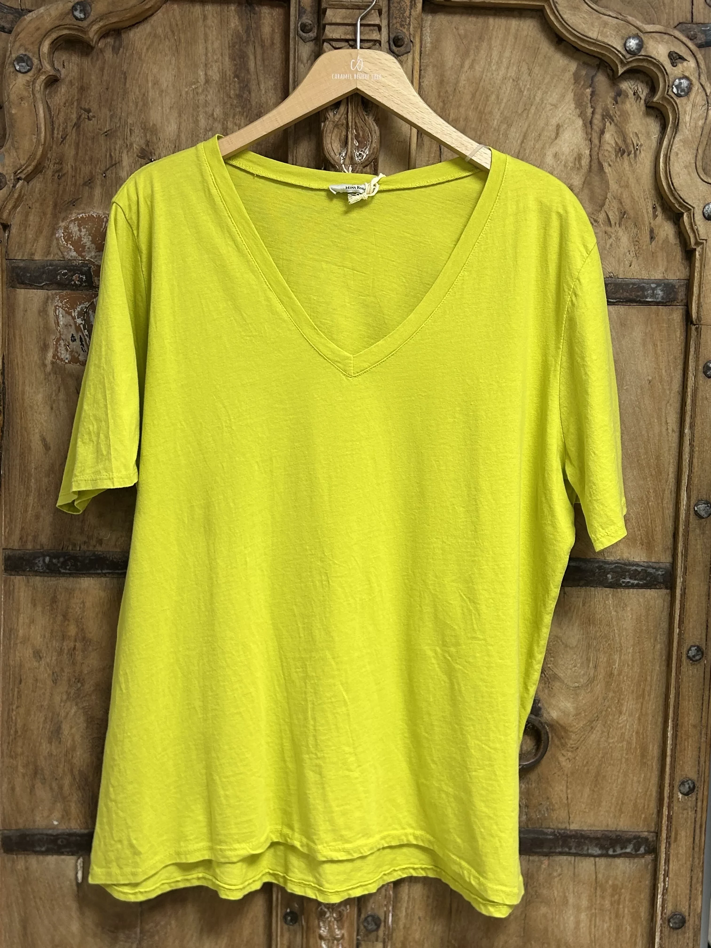 T-SHIRT BASIQUE COL V UNI – GRANDE TAILLE JUSQU’À 50