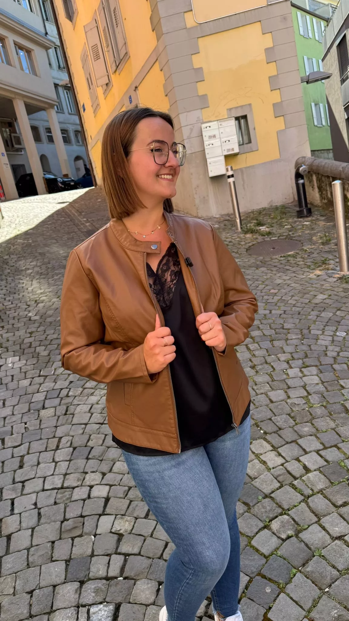 BIKERJACKE CAMEL – ONLY CARMAKOMA – GROSSE GRÖSSEN 42–54