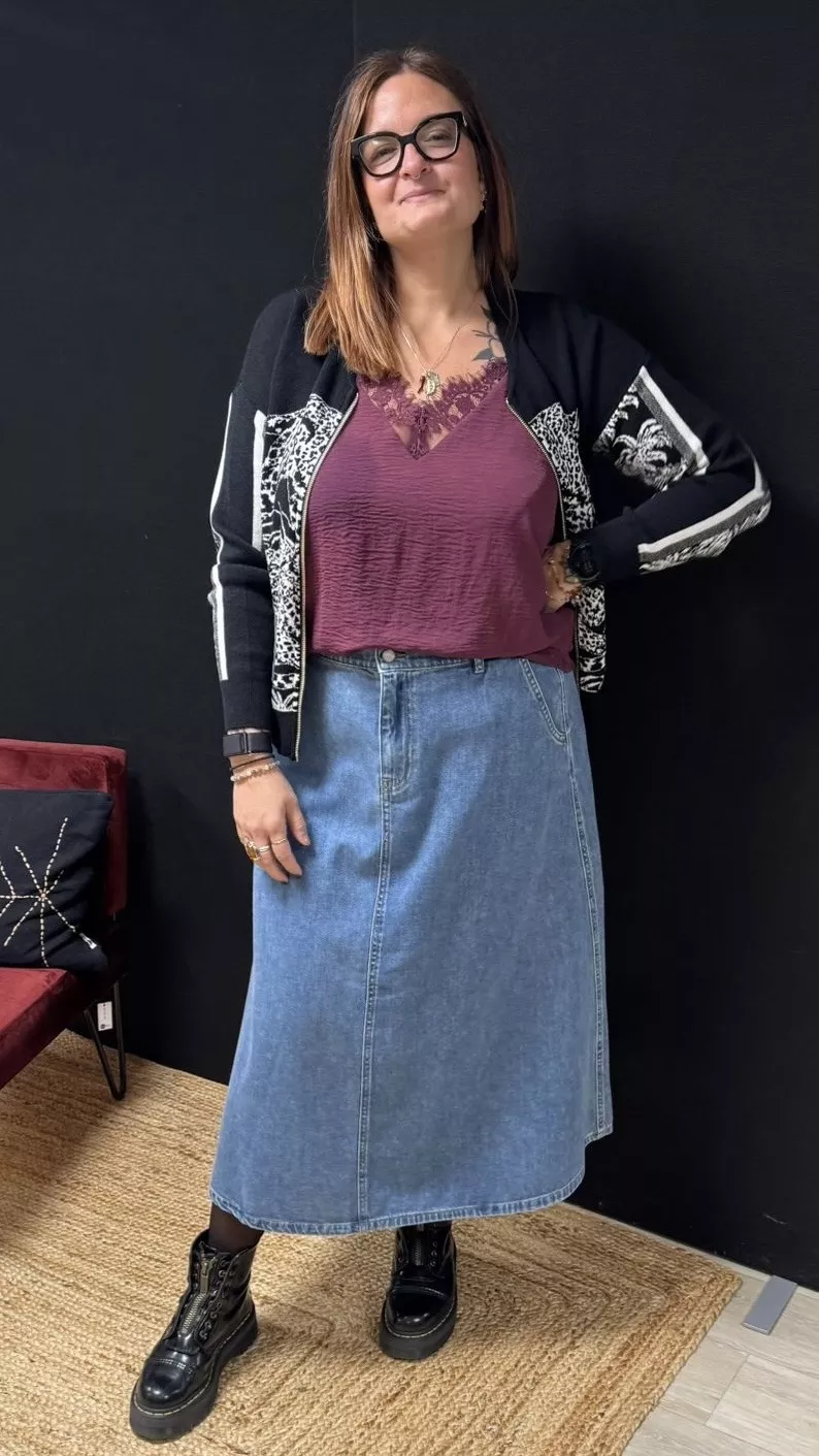 JUPE EN JEANS TARA - ONLY CARMAKOMA - GRANDE TAILLE 42-54