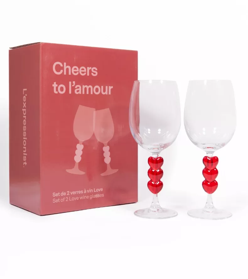 2 VERRES COEURS COFFRET - L'EXPRESSIONIST