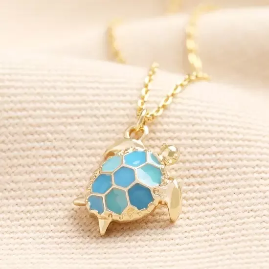 COLLIER TORTUE BLEUE 78209 LISA ANGEL