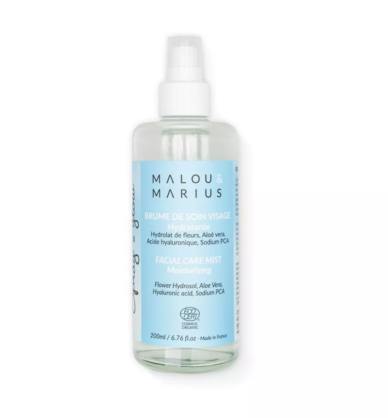 BRUME VISAGE HYDRATANTE SPRAY & GLOW - MALOU&MARIUS - ACIDE HYALURONIQUE, EFFET 4H PROUVÉ