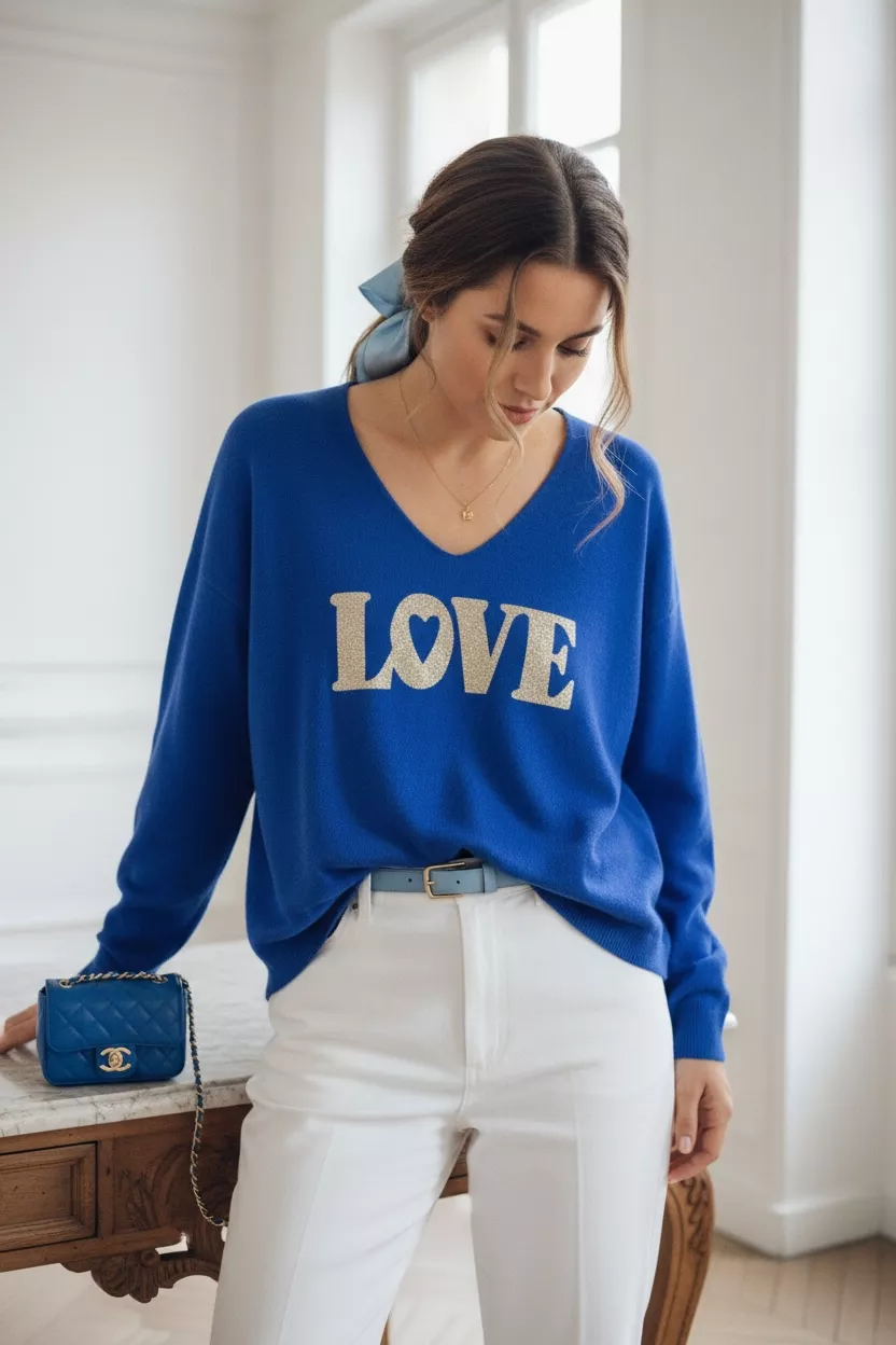 PULL LOVE – APRIL VINTAGE – TAILLE UNIQUE 38–42