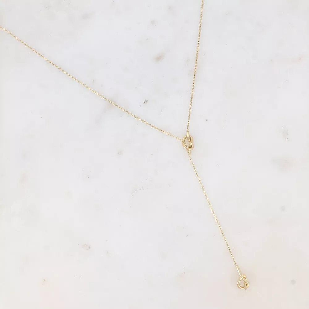 COLLIER EN Y DOUBLE NŒUD LESINA – BOHM PARIS