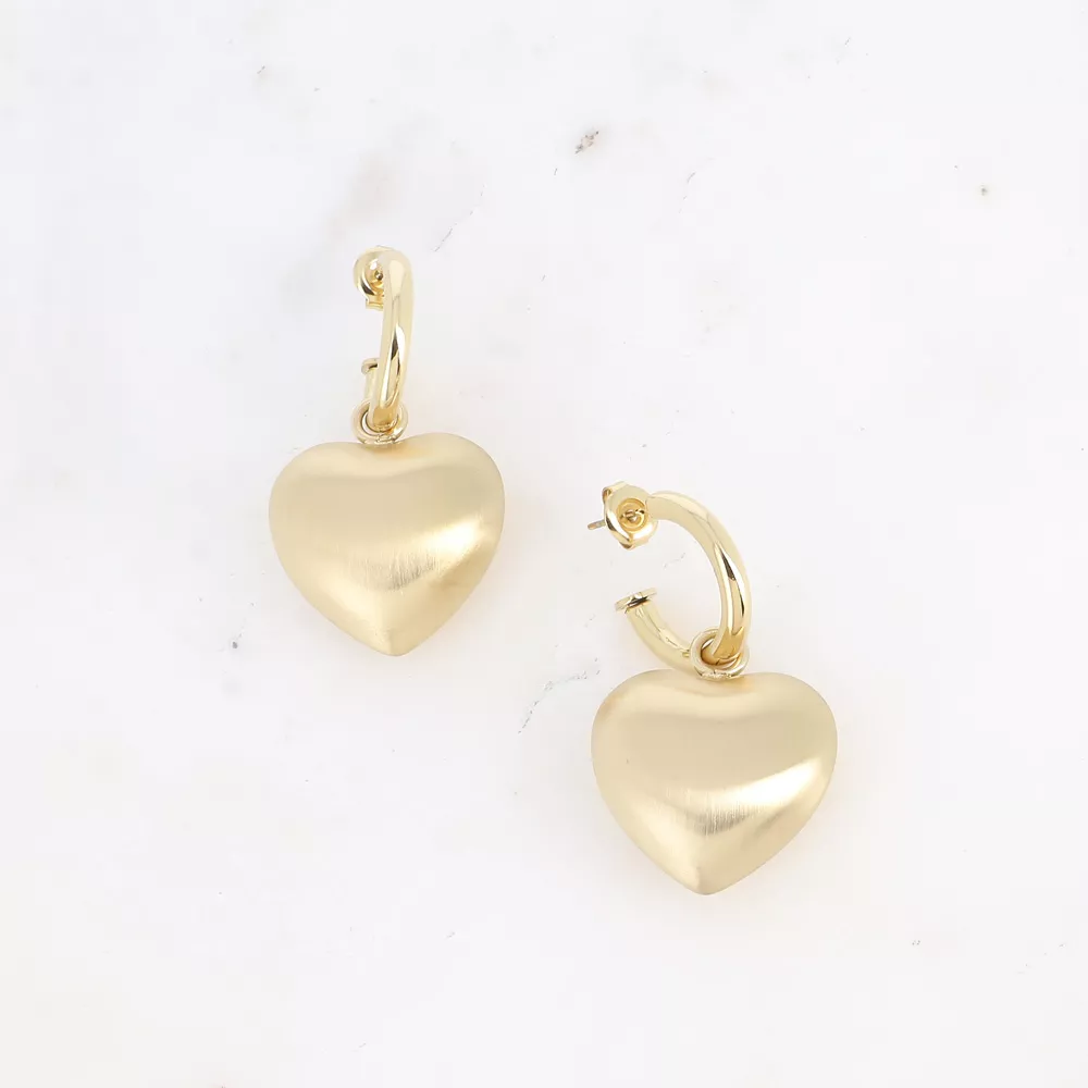 CRÉOLES OSANA GROS CŒUR BOMBÉ BROSSÉ – BOHM PARIS