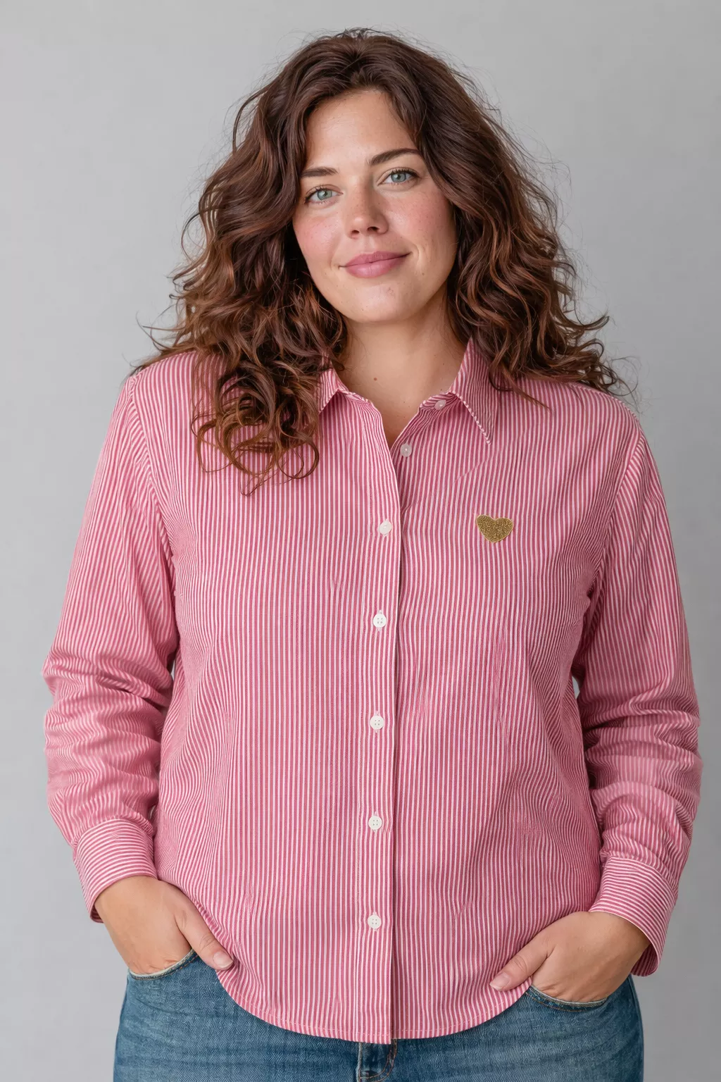 CHEMISIER CŒUR – MAËLLE – GRANDE TAILLE 42–50