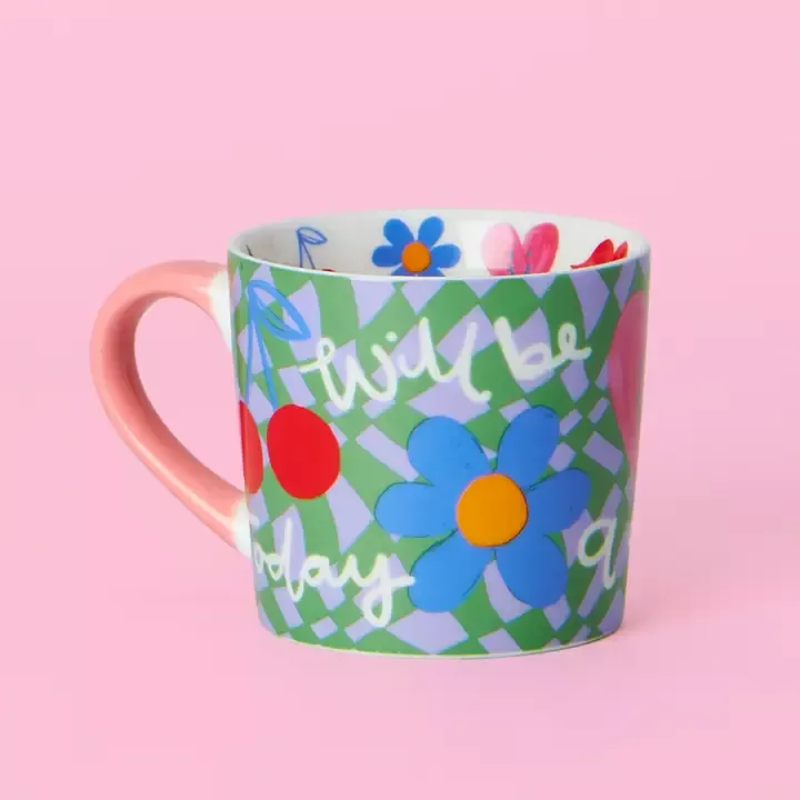 TASSE EN PORCELAINE « AUJOURD’HUI SERA UNE BONNE JOURNÉE » – ELEANOR BOWMER