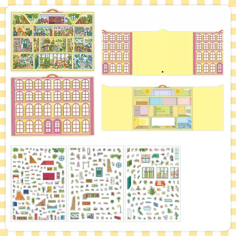 COZY STICKERS – SCÈNE 3D – MAISON DE POUPÉES
