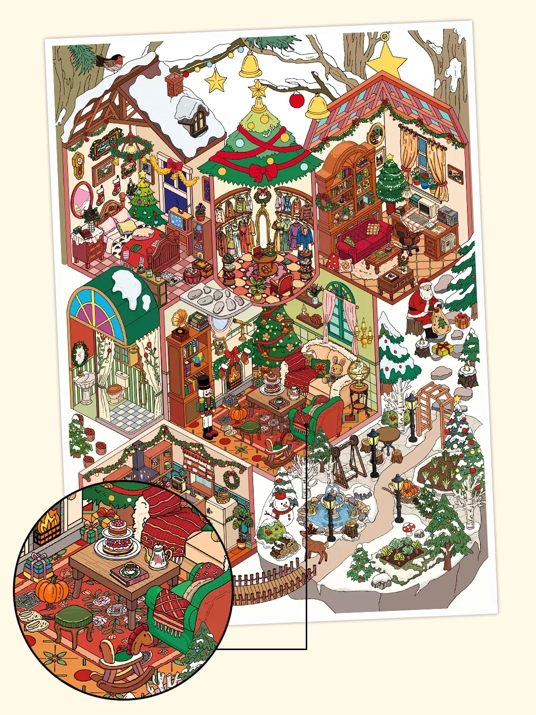 COZY STICKERS – 3D-SZENE – WEIHNACHTS-COTTAGE