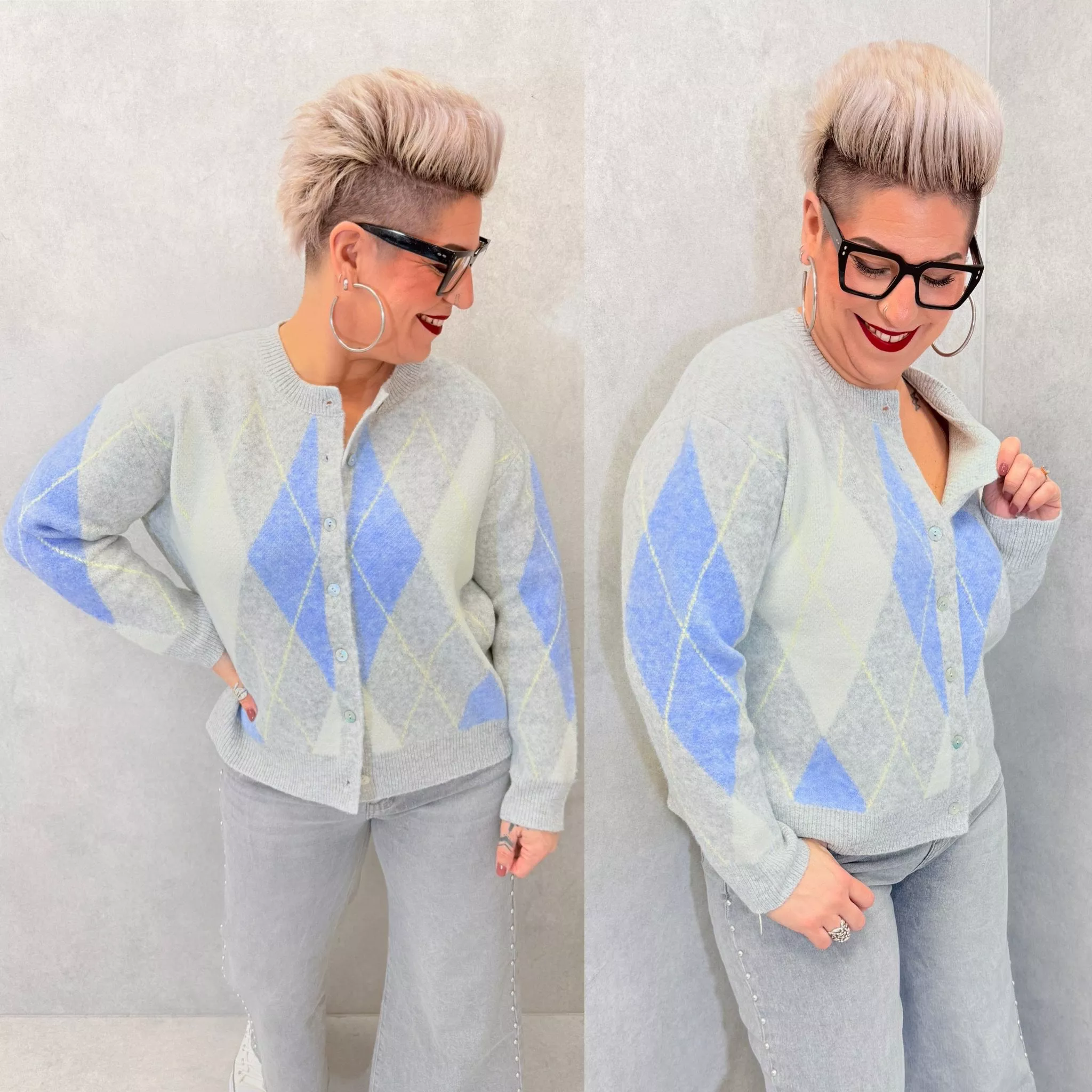 GILET JACQUARD – IN APRIL 1986 – GRANDE TAILLE 42–48