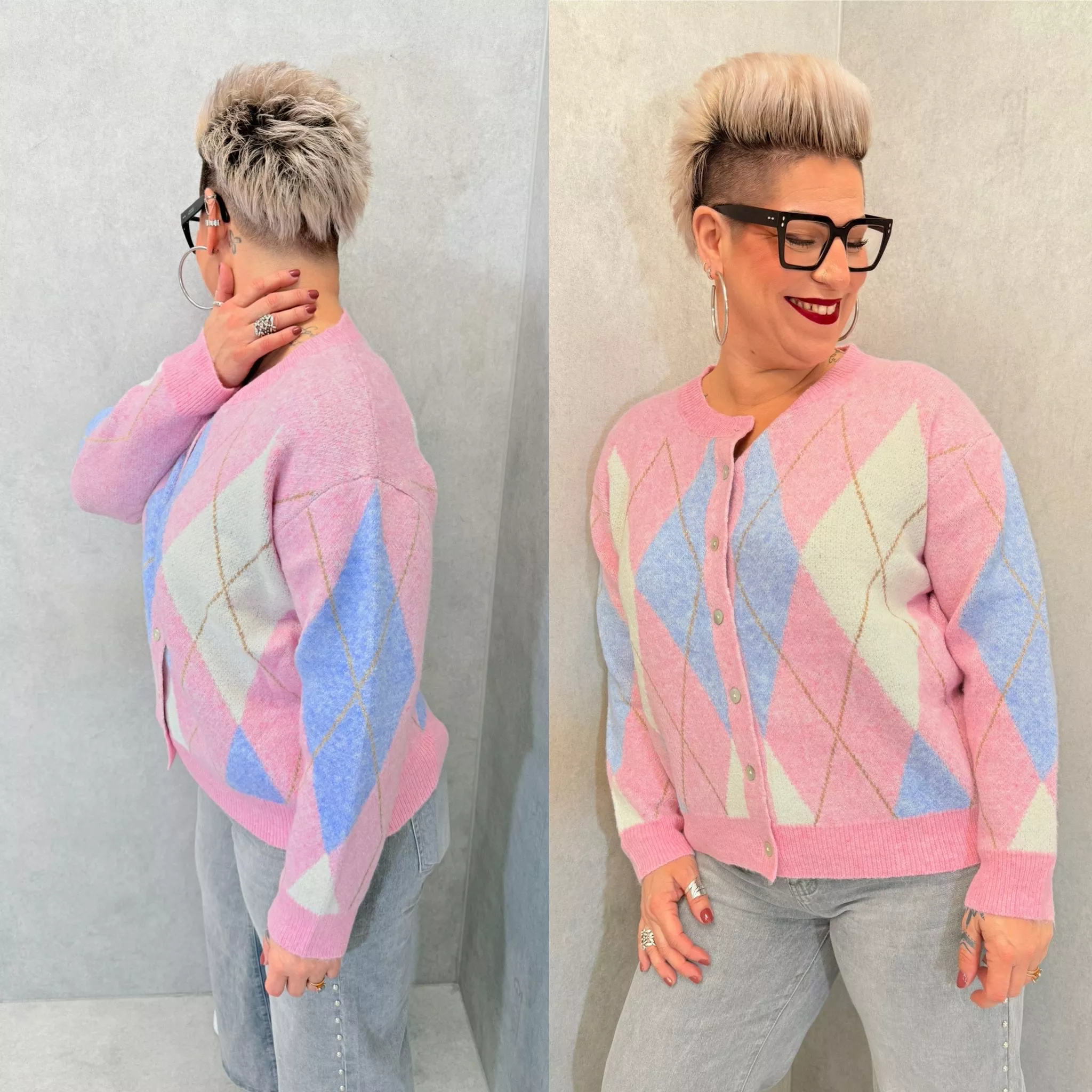 GILET JACQUARD – IN APRIL 1986 – GRANDE TAILLE 42–48