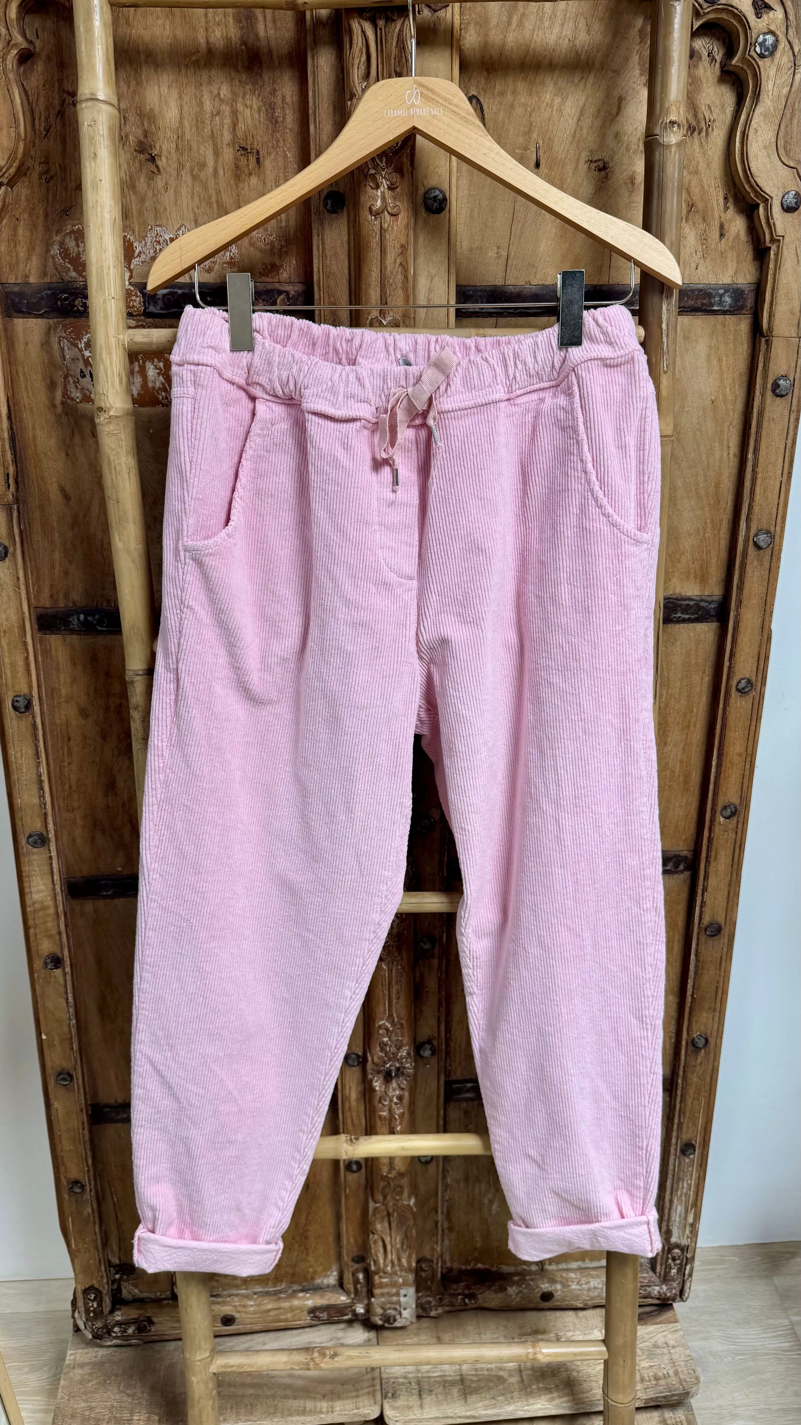 PANTALON VELOURS CÔTELÉ – C MÉLODIE – GRANDE TAILLE 44–48