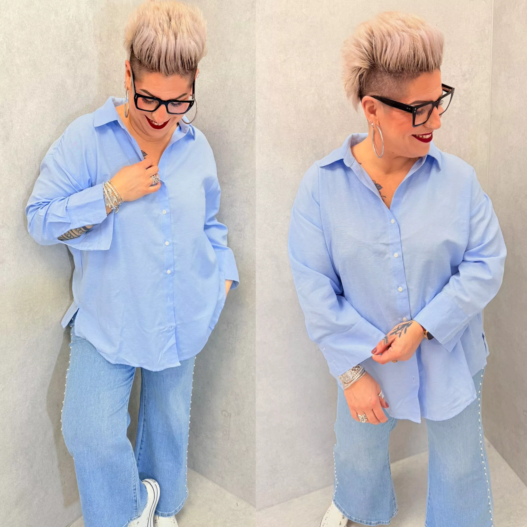 CHEMISE KÉLIA – NOUGAT – GRANDE TAILLE 46-52