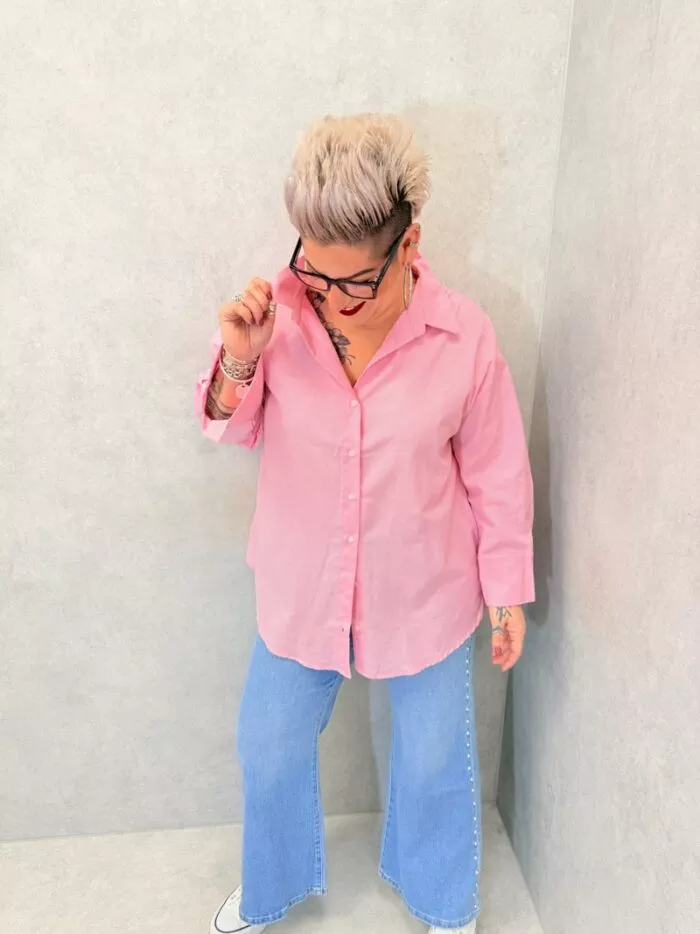 BLUSE KÉLIA – NOUGAT – GROßE GRÖSSEN 46-52