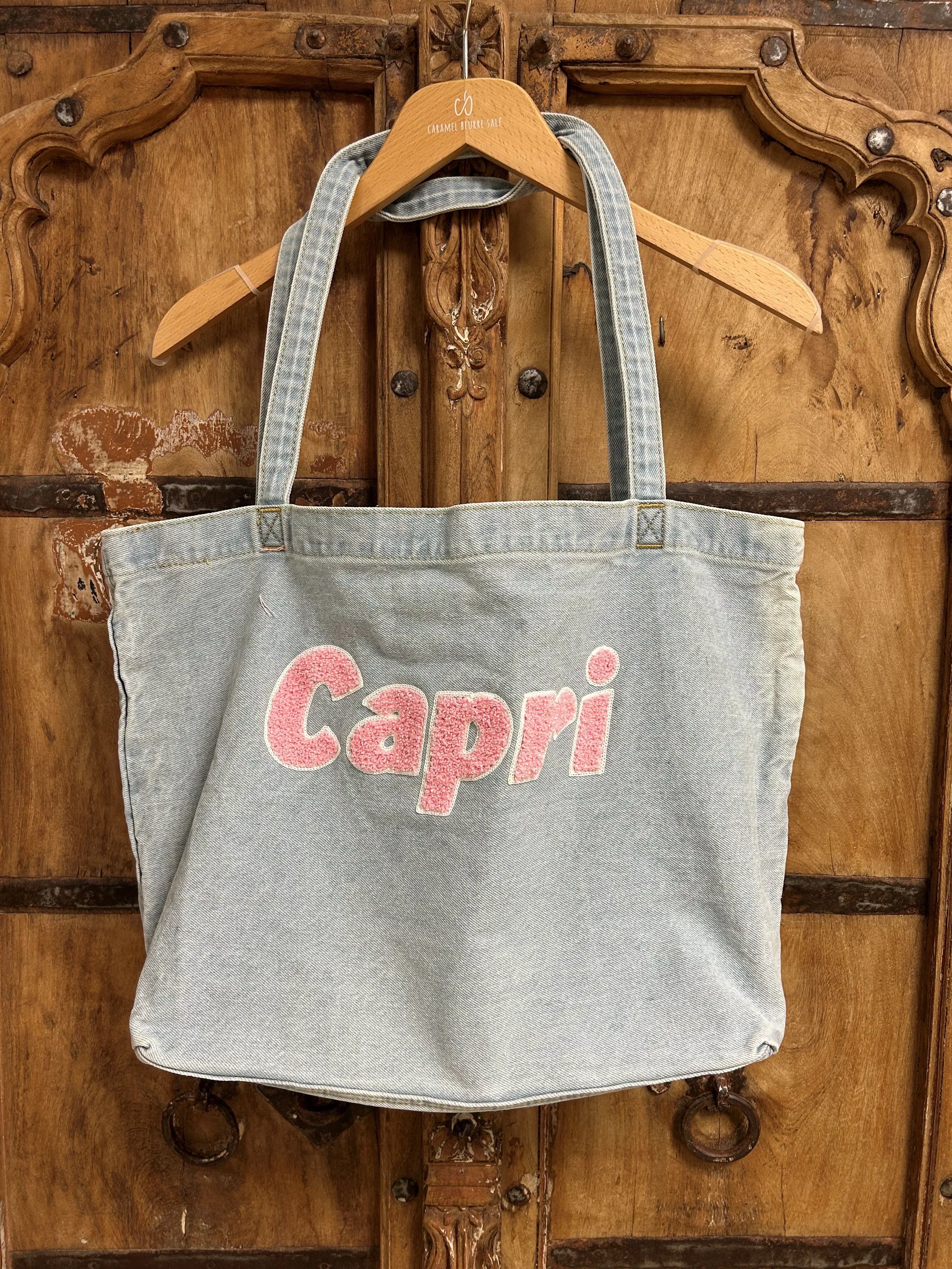SAC EN JEAN AVEC APPLICATION BOUCLETTE – CAPRI