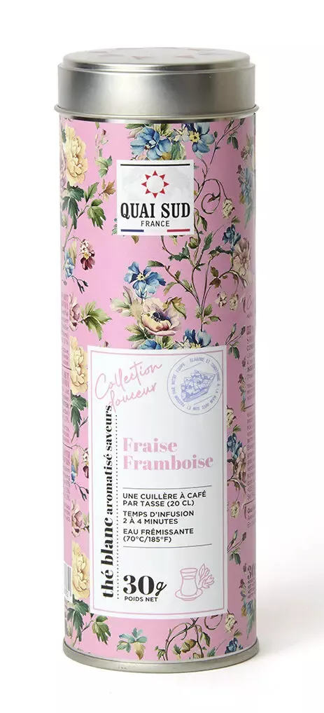 THÉ BLANC FRAISE FRAMBOISE 30G – QUAI SUD
