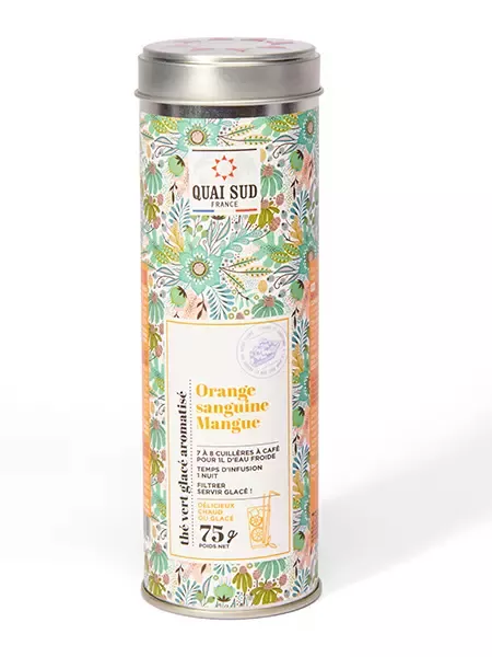 THÉ VERT GLACÉ ORANGE SANGUINE MANGUE 65G – QUAI SUD