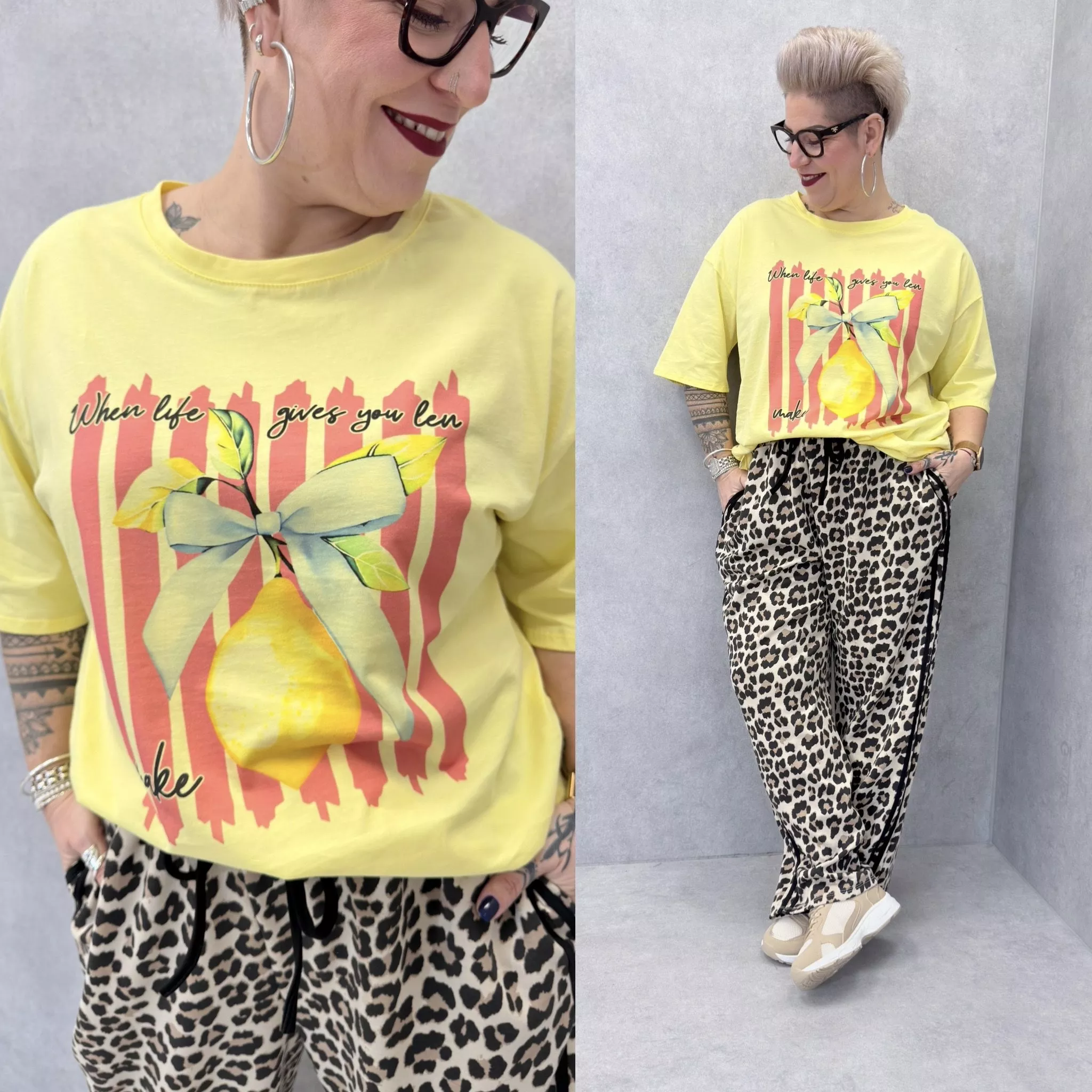 T-SHIRT LEMON – AMY&CLO – GRANDE TAILLE 42–54