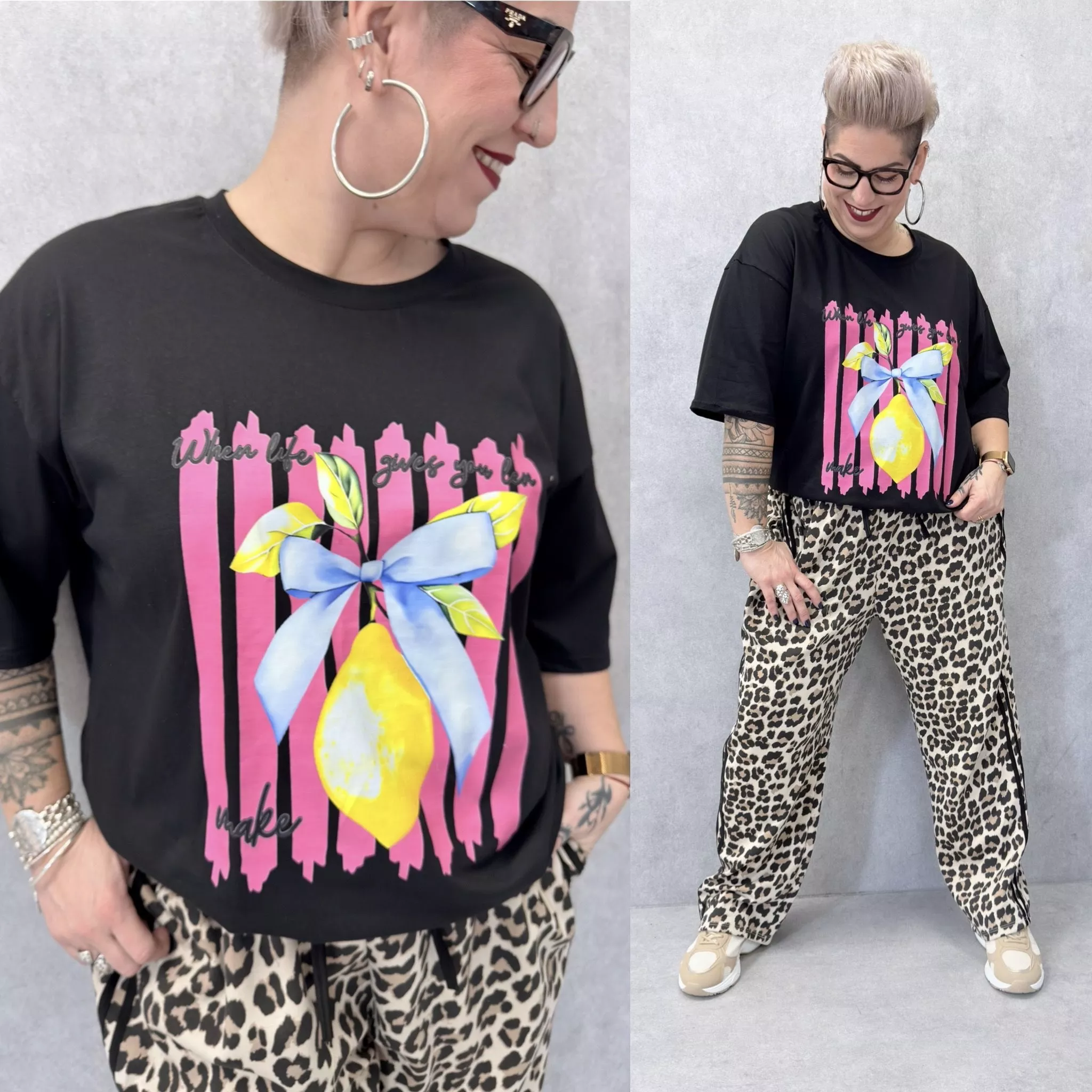 T-SHIRT LEMON – AMY&CLO – GRANDE TAILLE 42–54